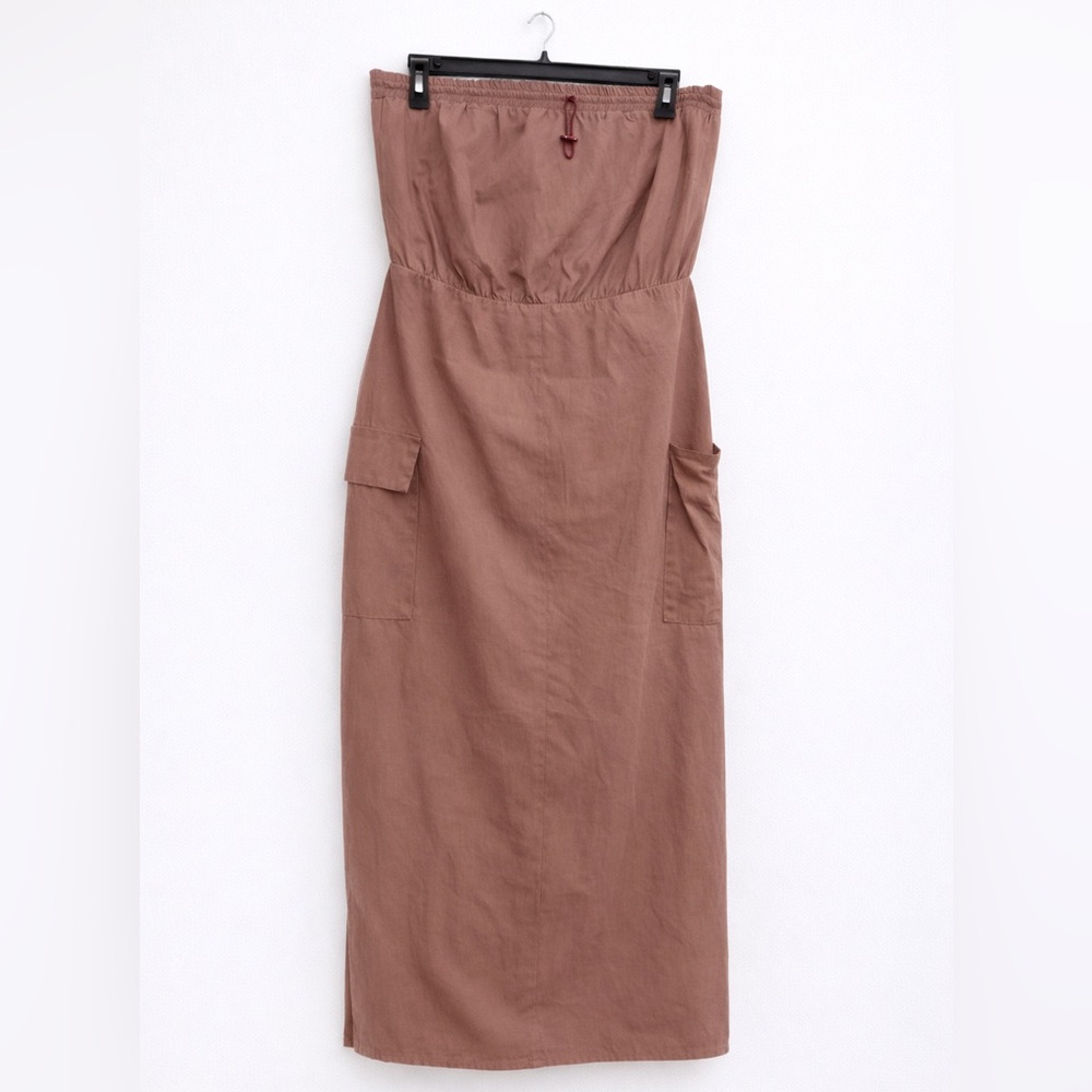 Forever 21 Strapless Cargo Dress Sz L